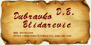 Dubravko Blidarević vizit kartica
